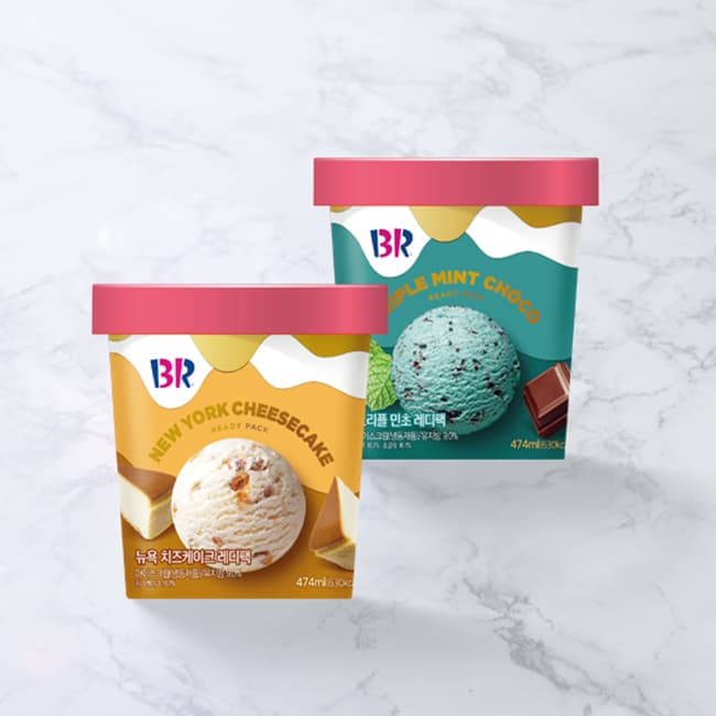 배스킨라빈스 행복한 오후의 디저트 세트(레디팩 2개)