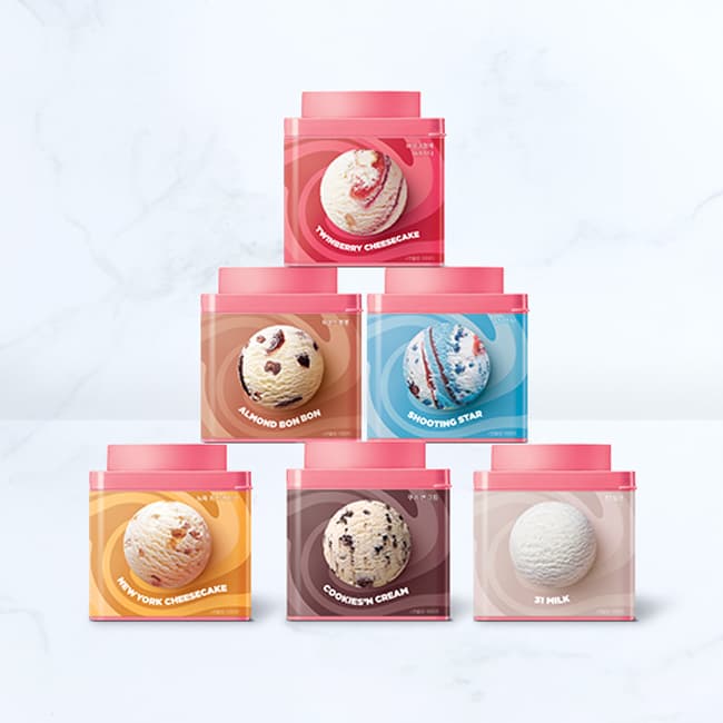 배스킨라빈스 블록팩 (110ml) 6개 SET