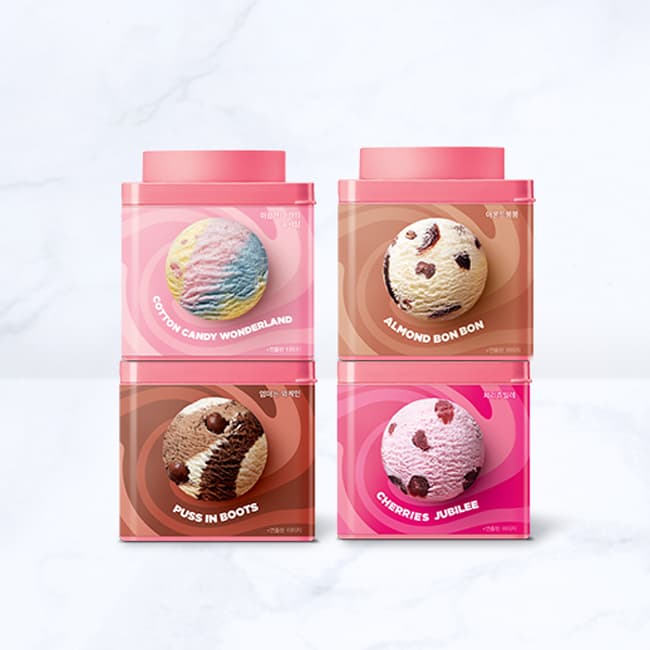 배스킨라빈스 블록팩 (110ml) 4개 SET