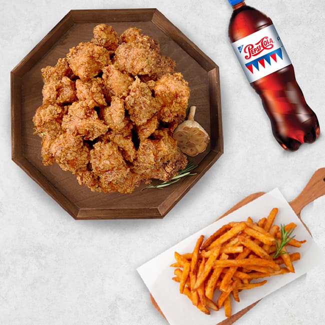 네네치킨 순살소이갈릭치킨+콜라(1.25L)+감자