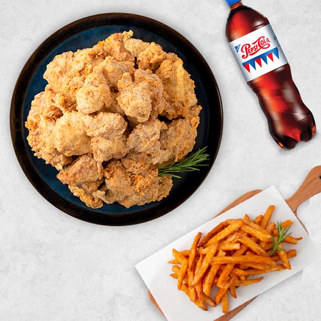 네네치킨 순살스노윙치킨(치즈)+콜라(1.25L)+감자