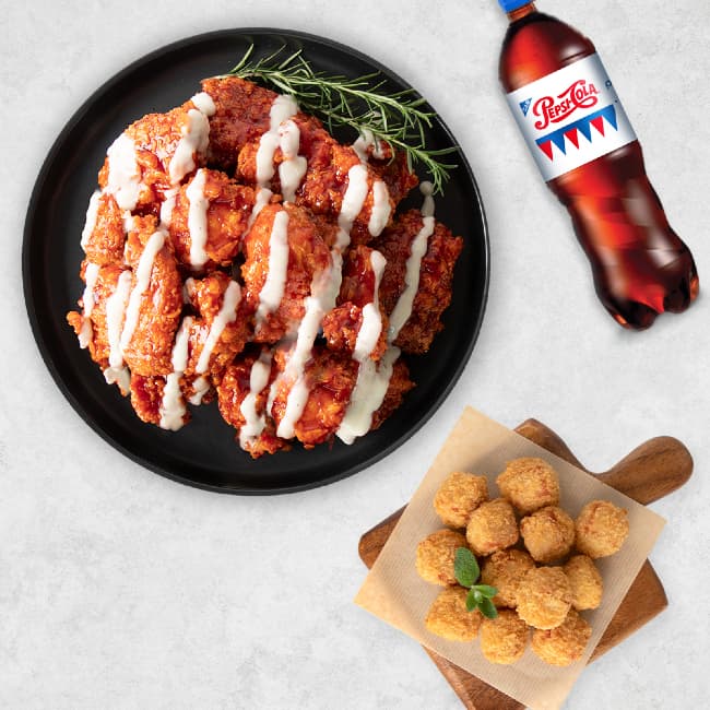 네네치킨 순살레드마블치킨+스팸튀김+콜라(1.25L)