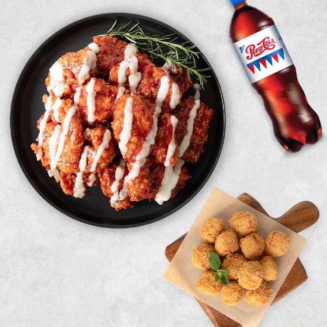 네네치킨 레드마블치킨+스팸튀김+콜라(1.25L)