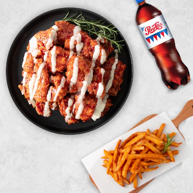 네네치킨 순살레드마블치킨+감자+콜라(1.25L)