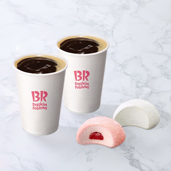 배스킨라빈스 무지무지좋아 세트(아메리카노 2잔+아이스 모찌 2개)